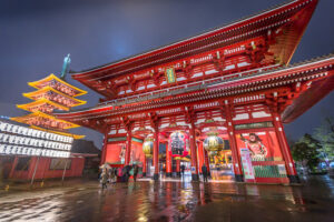 A rainy day in Asakusa Tokyo