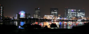 A night view in Odaiba, Tokyo