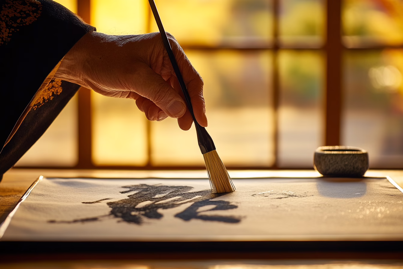 Japanese shodō brush calligraphy