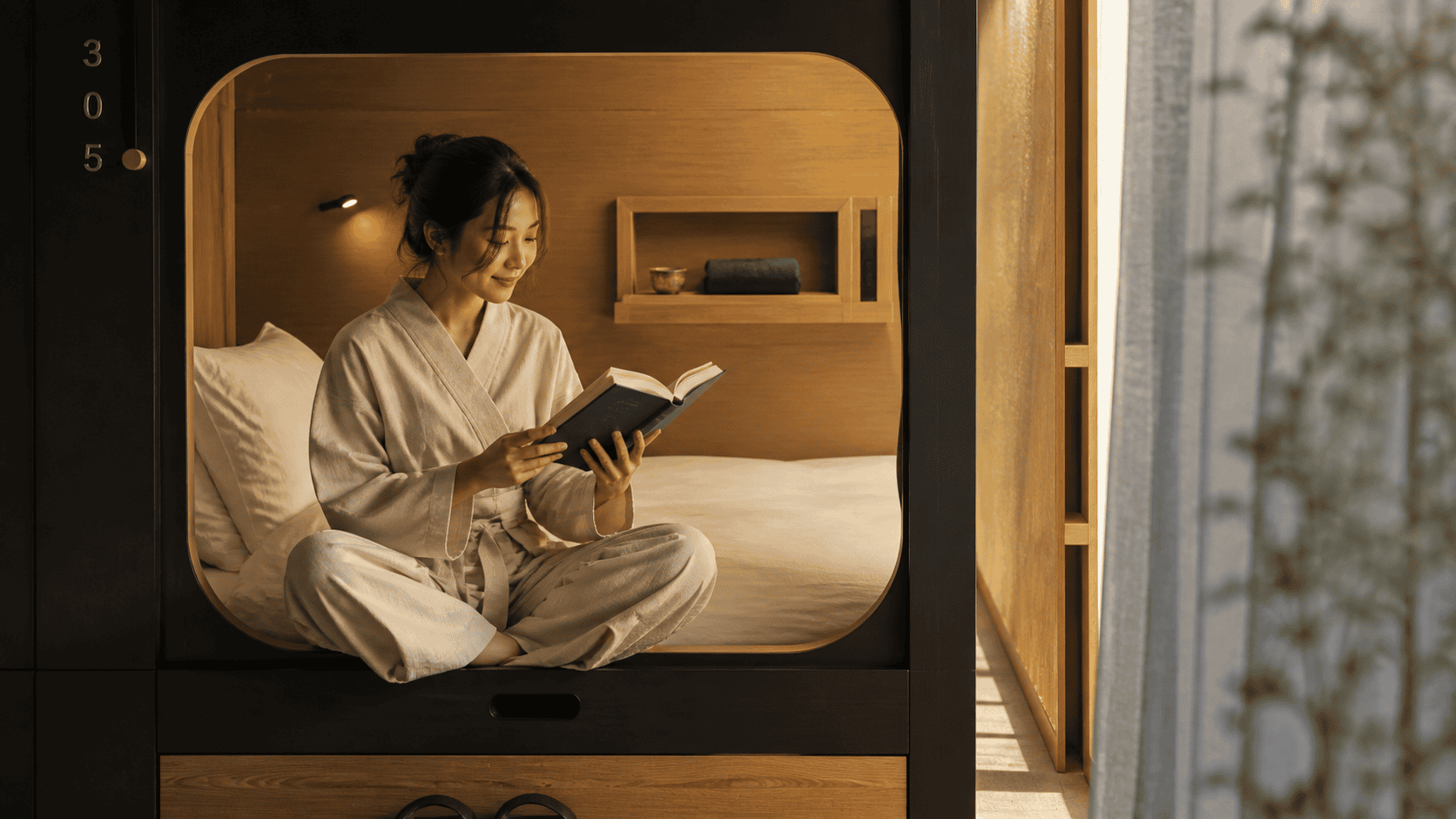 A modern capsule pod — solo travel in Japan and the deliberate one-night experiment