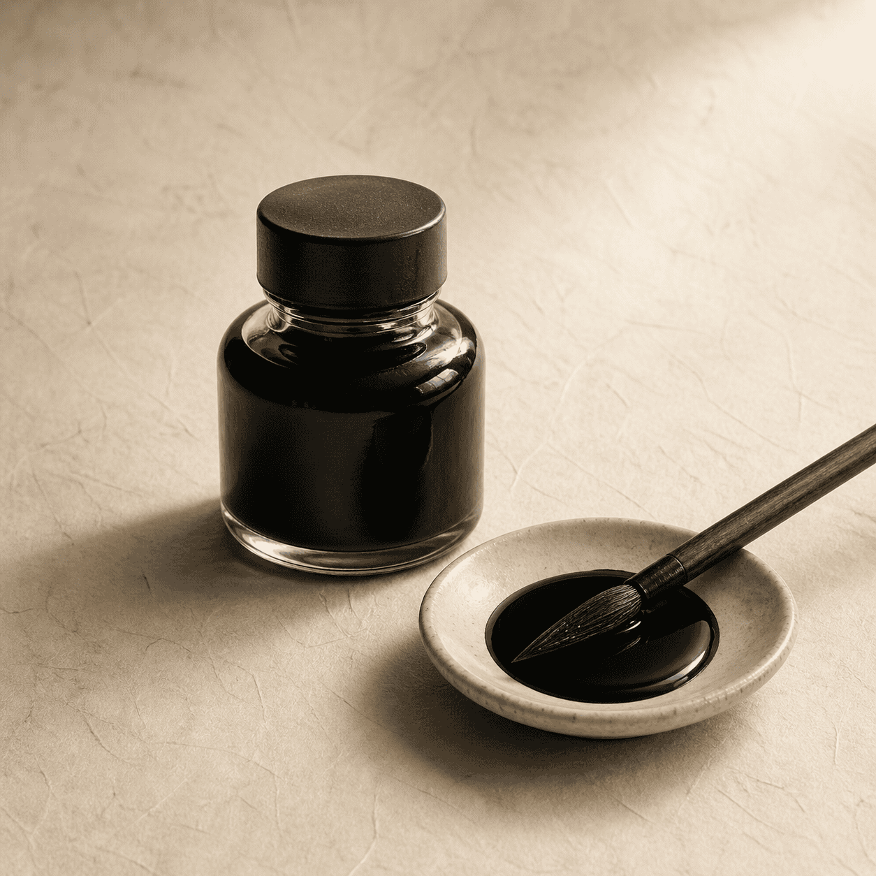 Kuretake sumi calligraphy ink bottle