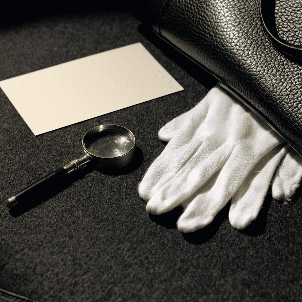A jeweller's loupe and guarantee card used to authenticate secondhand luxury in Japan
