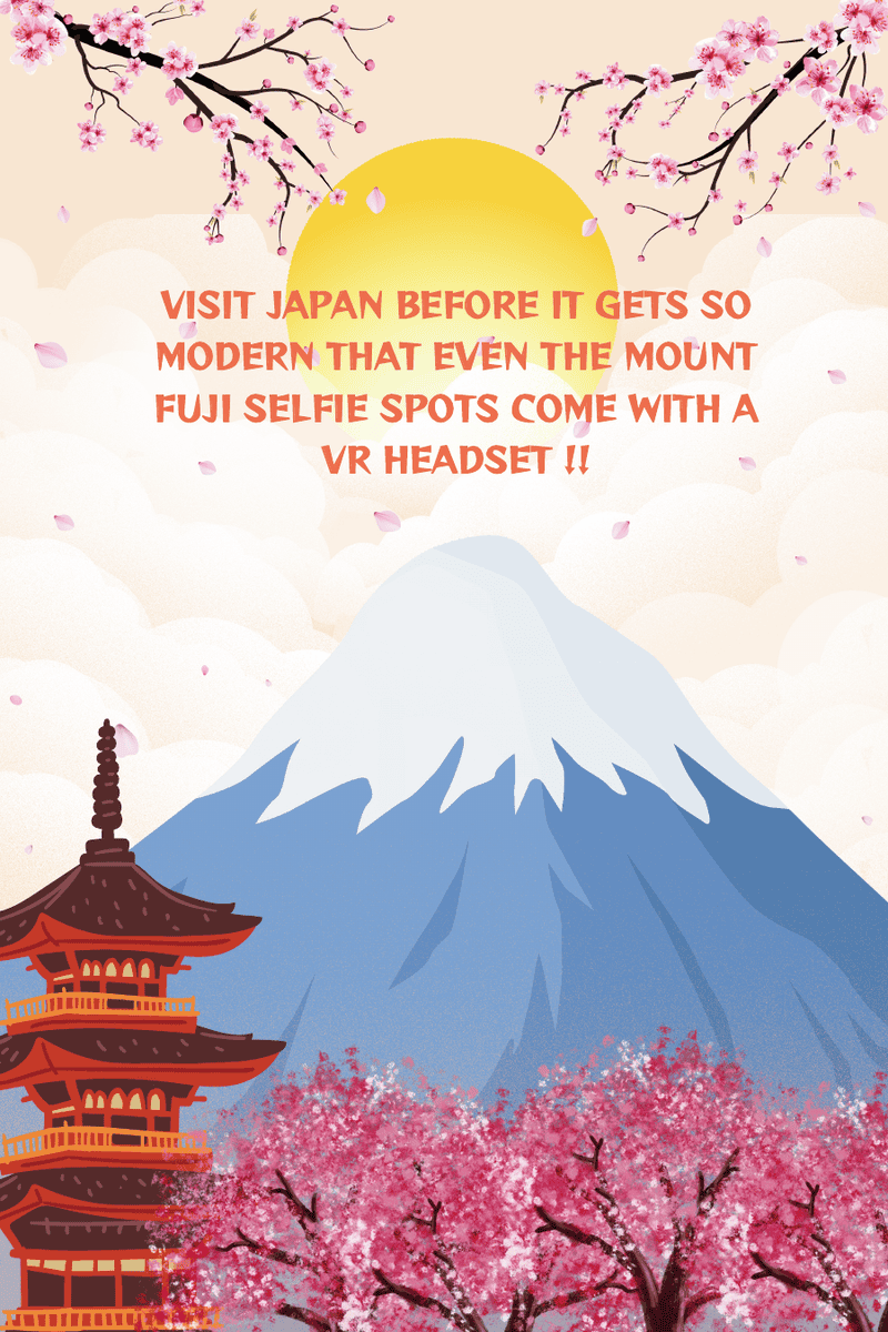 Mount Fuji Japan journal cover with red sun and torii gate