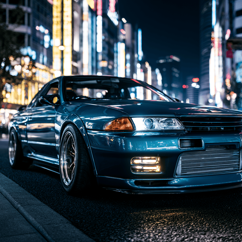 Neon-lit Tokyo street at night from a Magnificent Japan photography feature