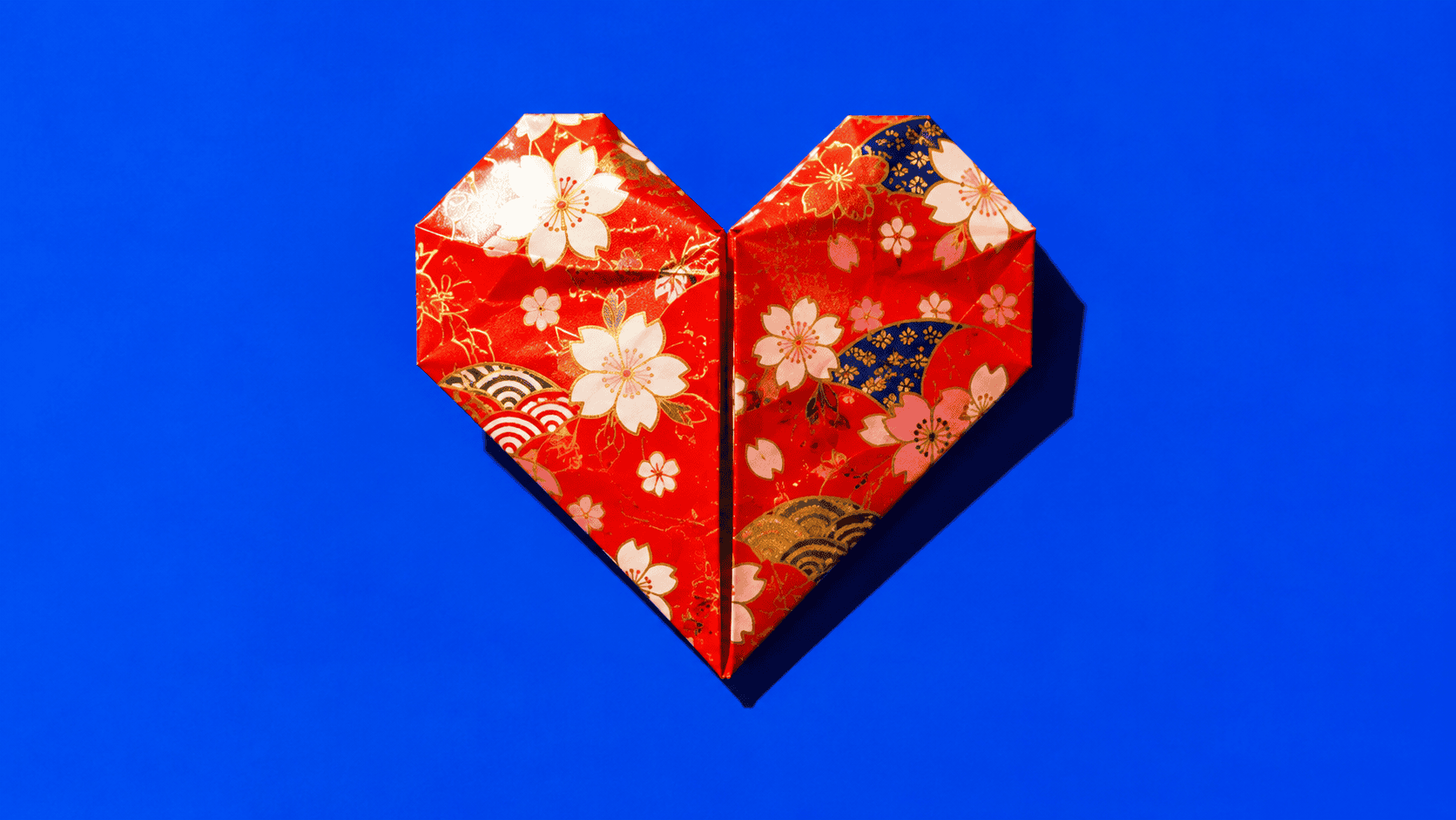 A heart drawn in Japanese style, from the guide to Japanese words for love