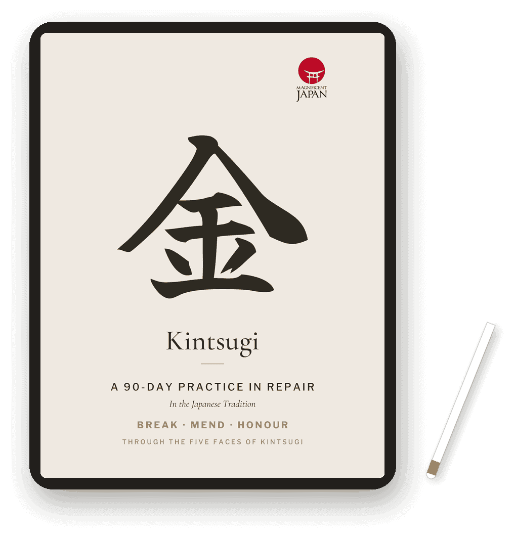 The Kintsugi Journal digital edition on a tablet