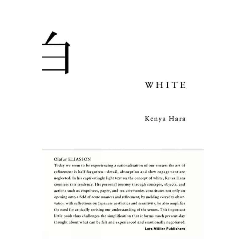 The hardcover of White by Kenya Hara, a small book on emptiness in Japanese aesthetics