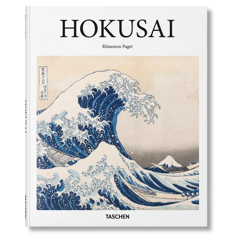 The cover of the Taschen Basic Art book Hokusai showing The Great Wave off Kanagawa