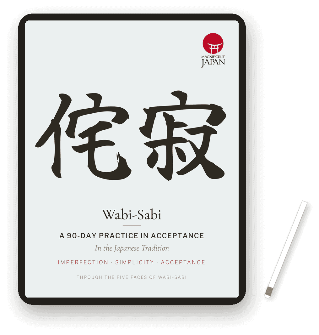 The Wabi-Sabi Journal digital edition on a tablet